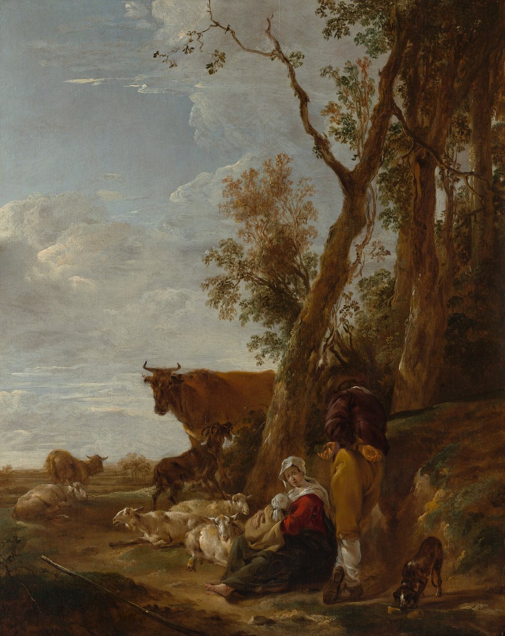 Odpoczynek, 1644. autorstwa Nicolaes Pietersz. Berchem