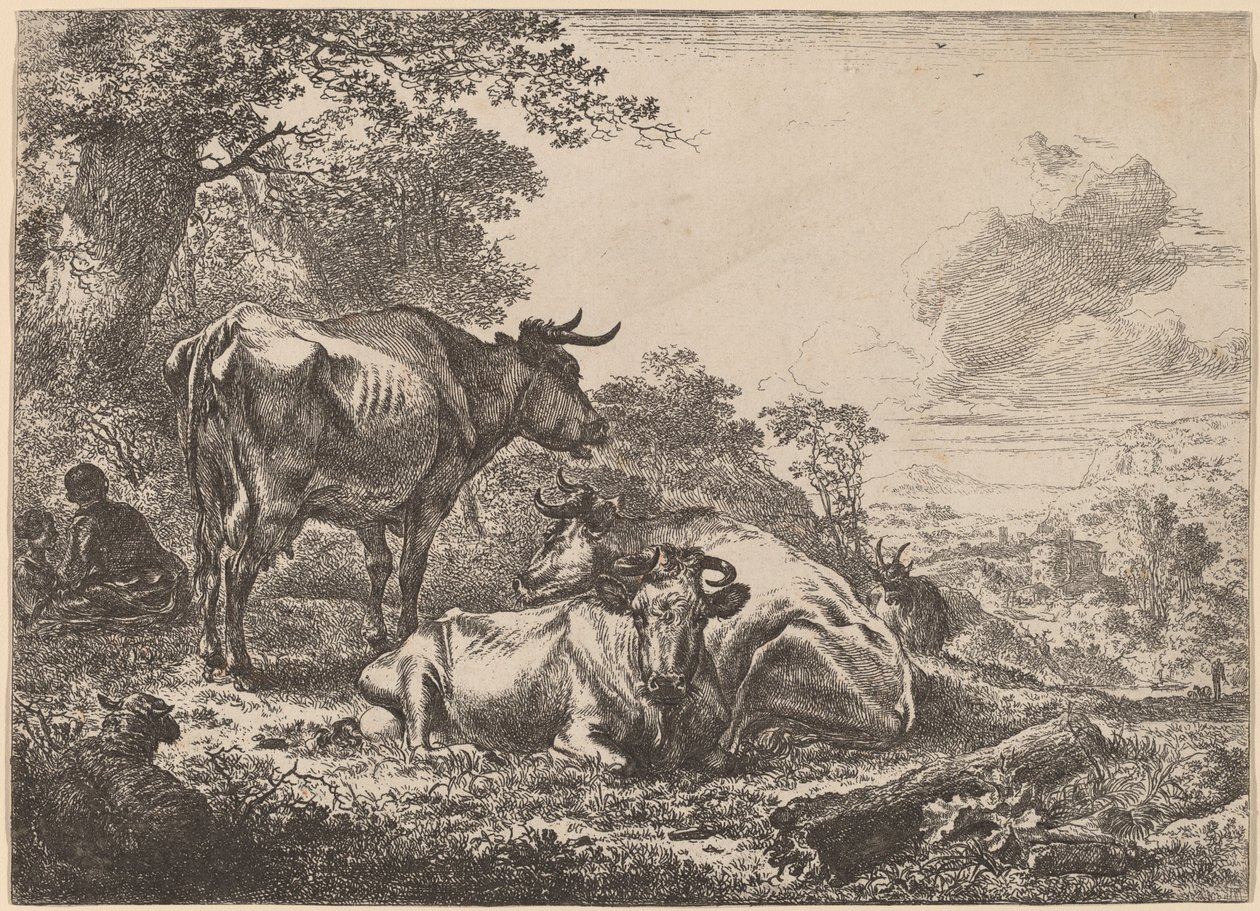 Odpoczywające krowy autorstwa Nicolaes Pietersz Berchem