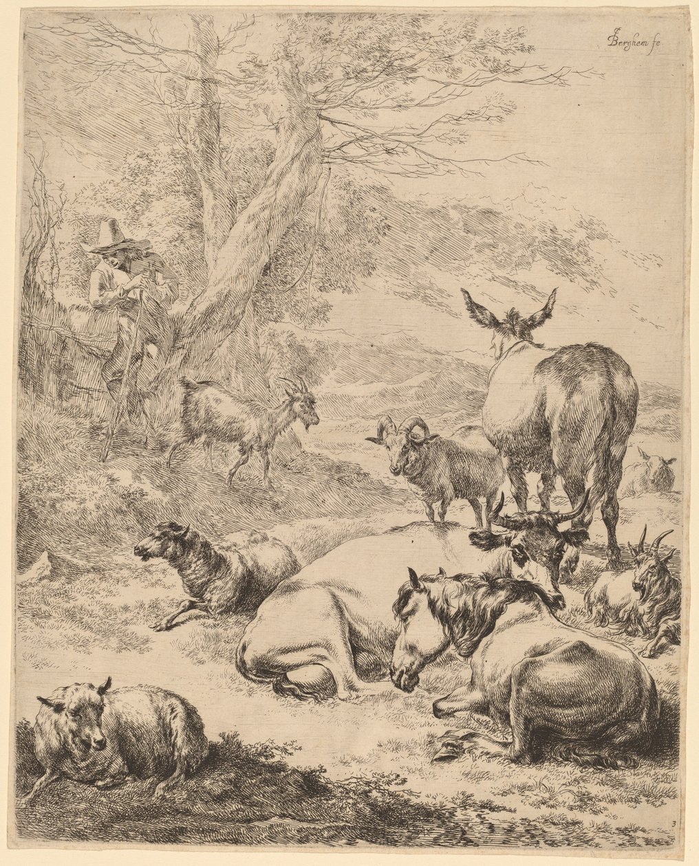 Odpoczywające stado autorstwa Nicolaes Pietersz Berchem