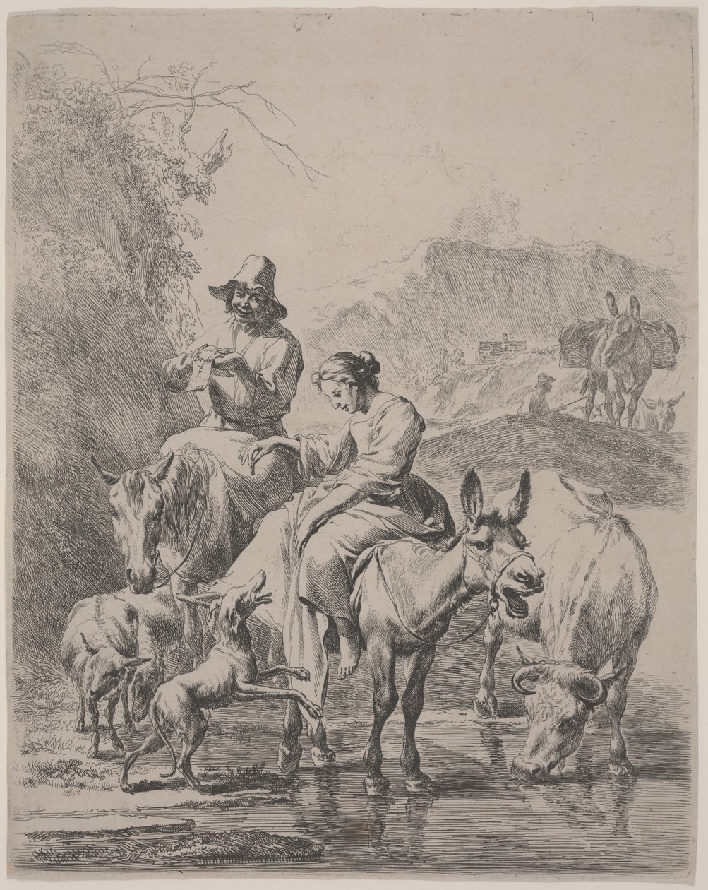 Przejście rzeki autorstwa Nicolaes Pietersz. Berchem