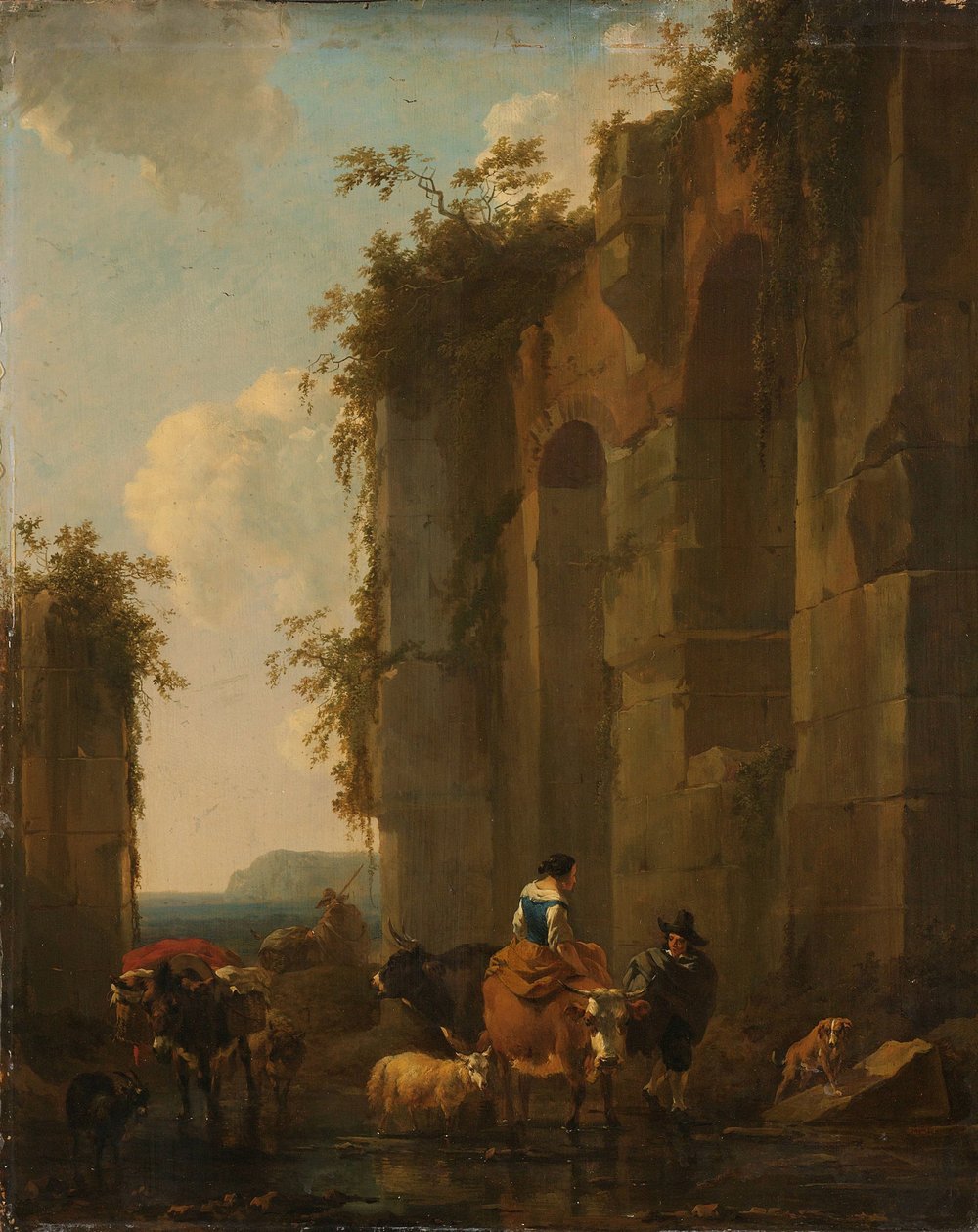 Ruiny we Włoszech autorstwa Nicolaes Pietersz Berchem