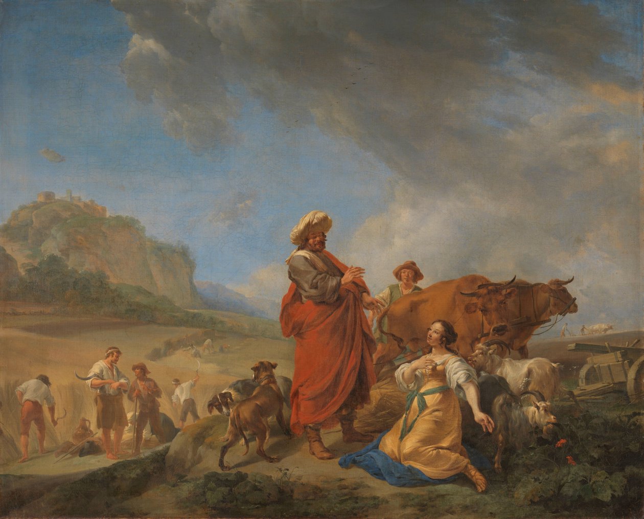 Rut i Boas autorstwa Nicolaes Pietersz Berchem