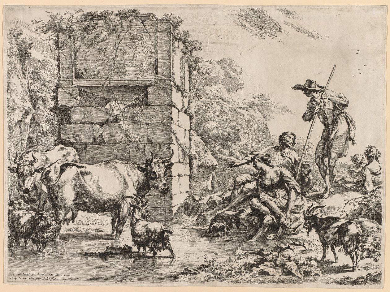 Wodopoj. autorstwa Nicolaes Pietersz. Berchem