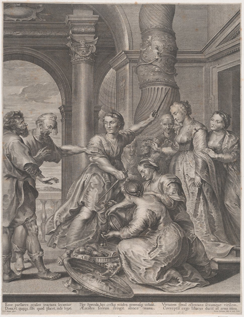Achillesa i córek Lycomedesa, ca. 1620-26., ok. 1620-26. 1620-26. autorstwa Nicolaes Ryckmans