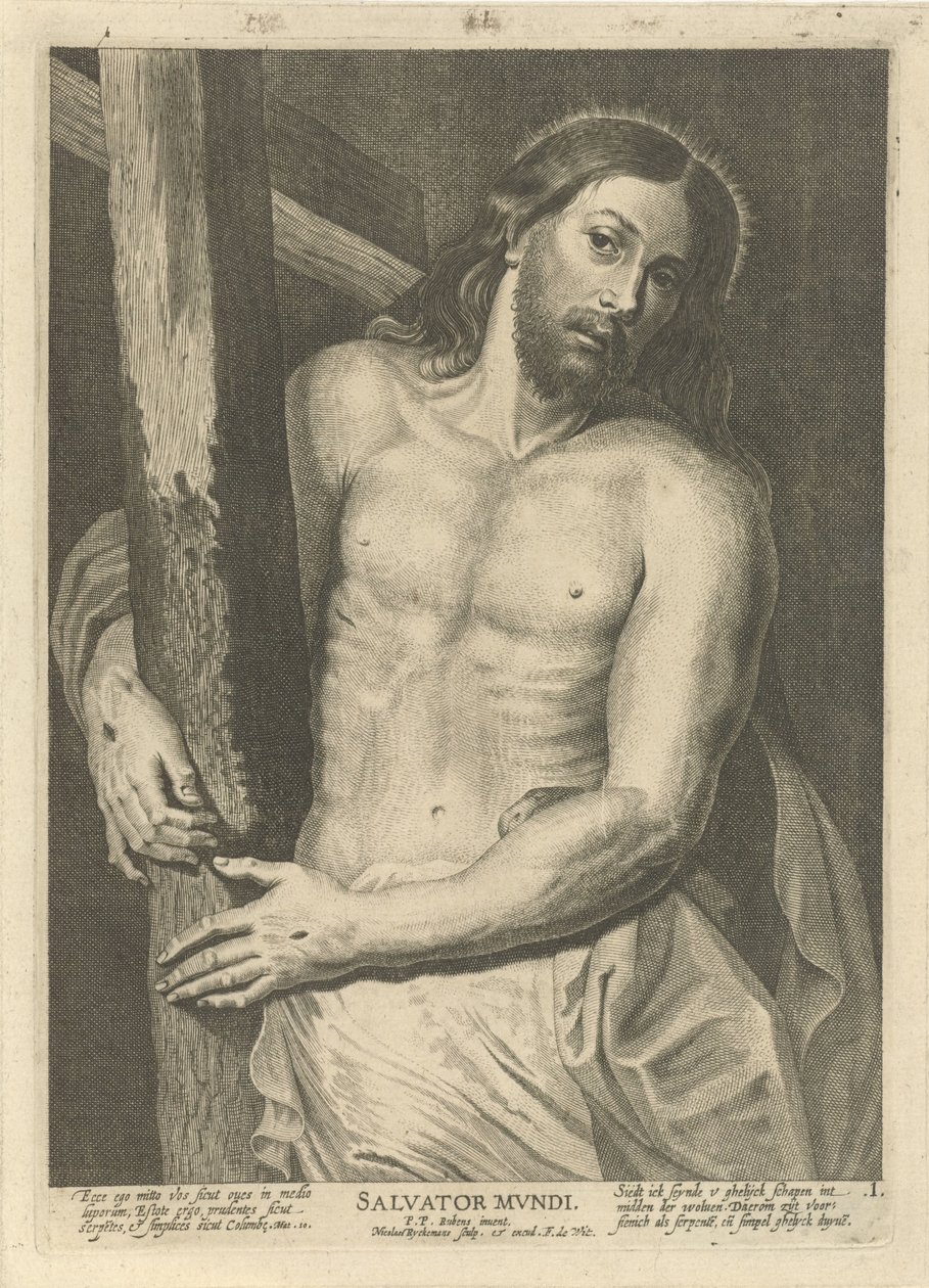 Chrystus z krzyżem Chrystus i trzynastu apostołów (tytuł serii) autorstwa Nicolaes Ryckmans