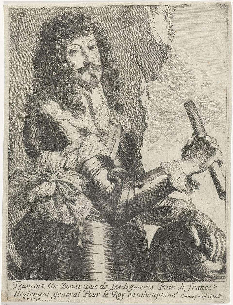 Portret François de Bonne-Lesdiguières-de Créqui autorstwa Nicolaes Van Helt Stockade