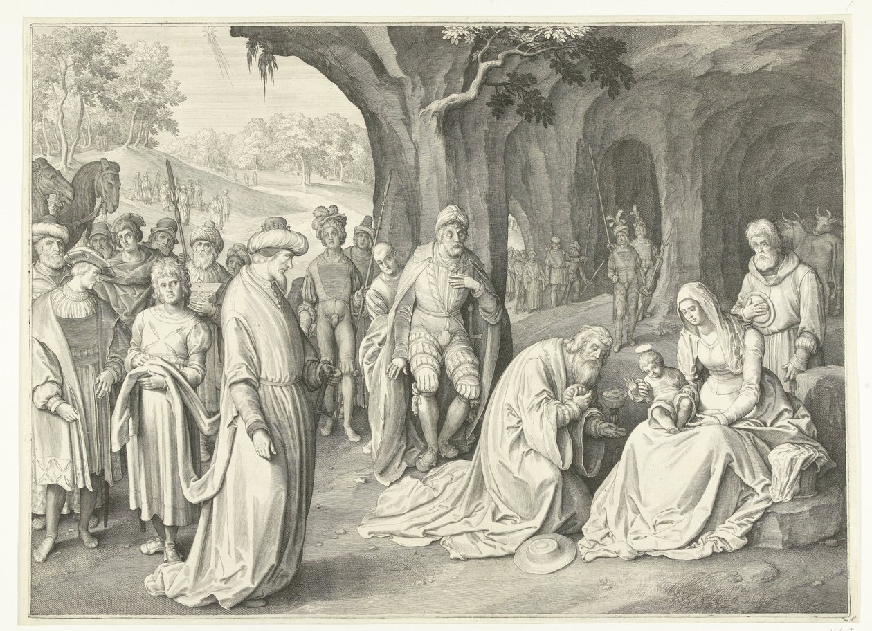Adoracja Królów autorstwa Nicolaes de Bruyn