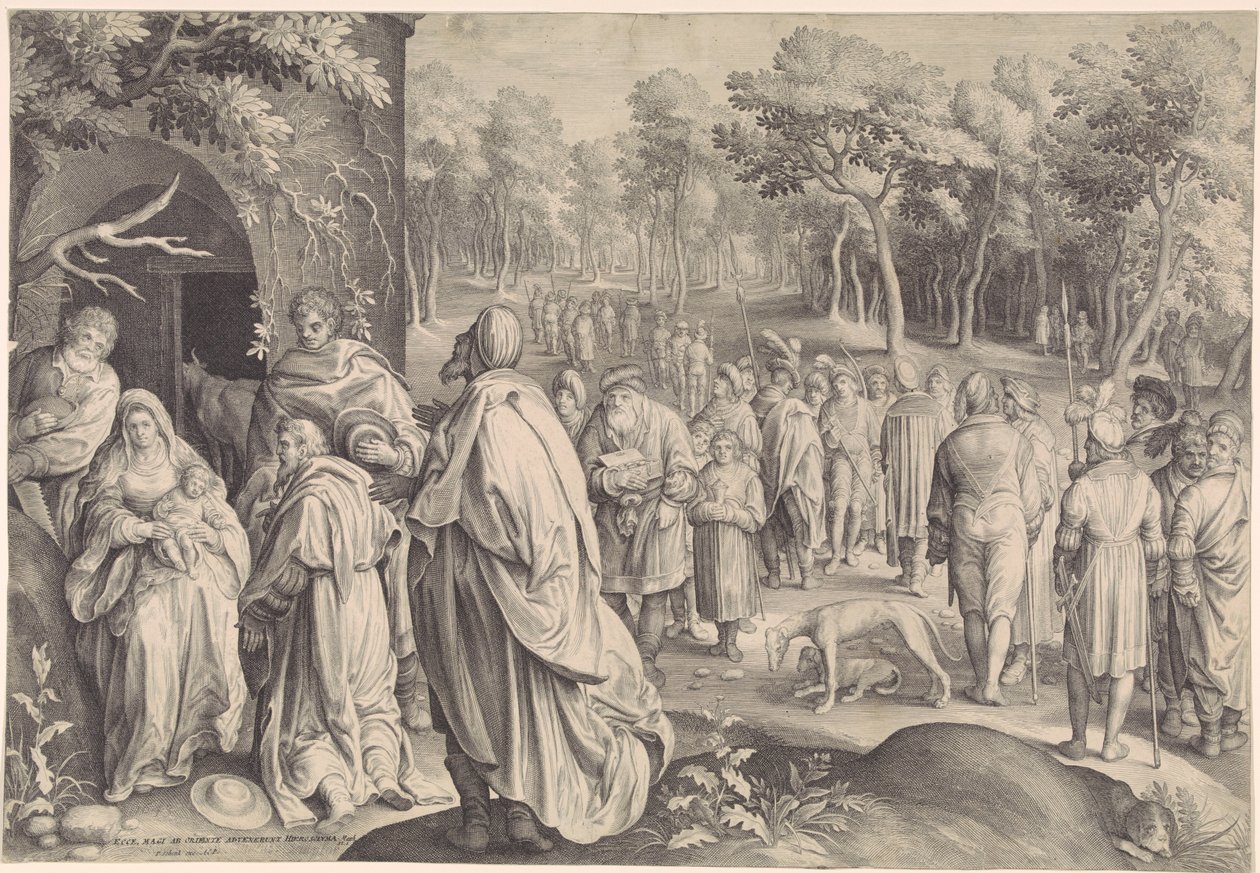 Adoracja Królów autorstwa Nicolaes de Bruyn