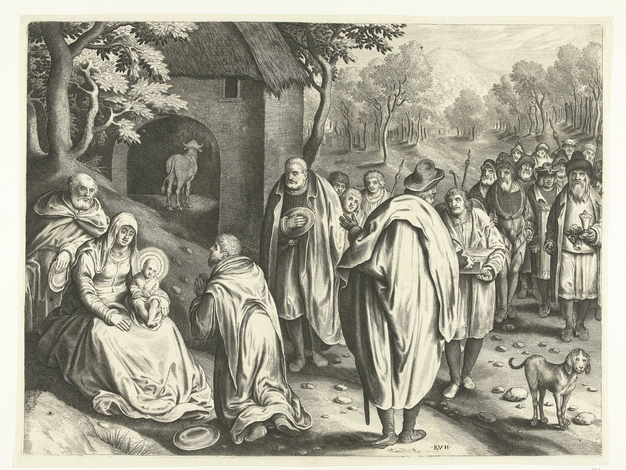 Adoracja Królów autorstwa Nicolaes de Bruyn