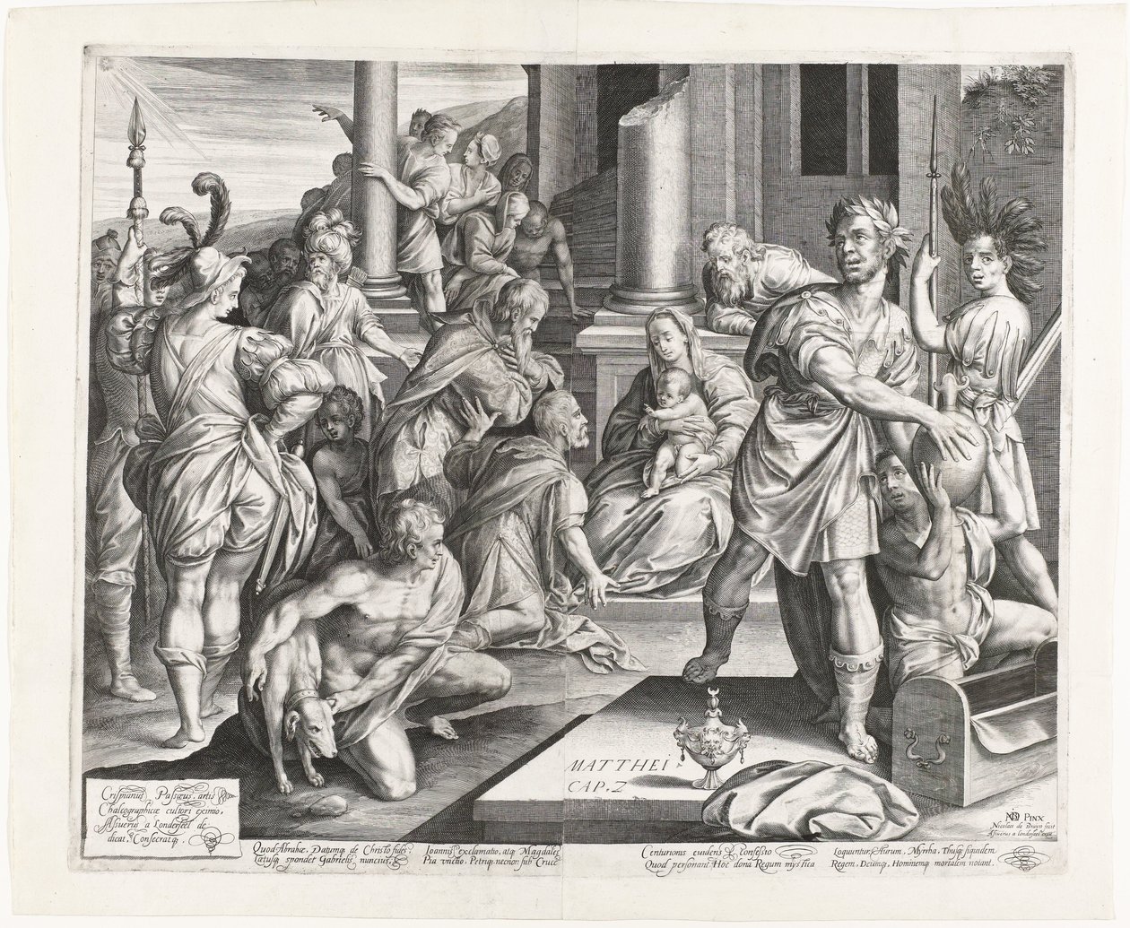 Adoracja Królów autorstwa Nicolaes de Bruyn