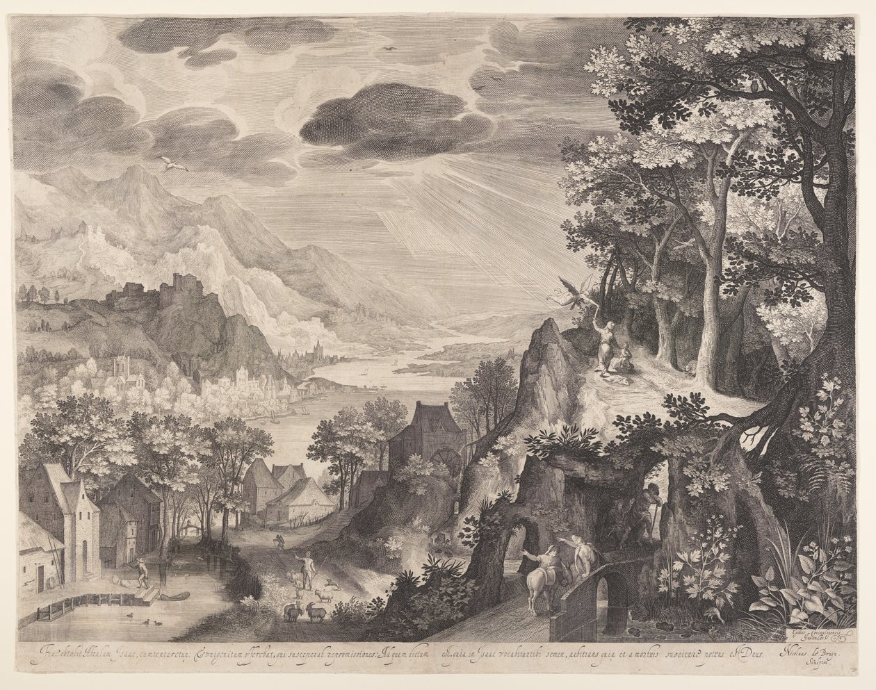 Ofiara Abrahama autorstwa Nicolaes de Bruyn