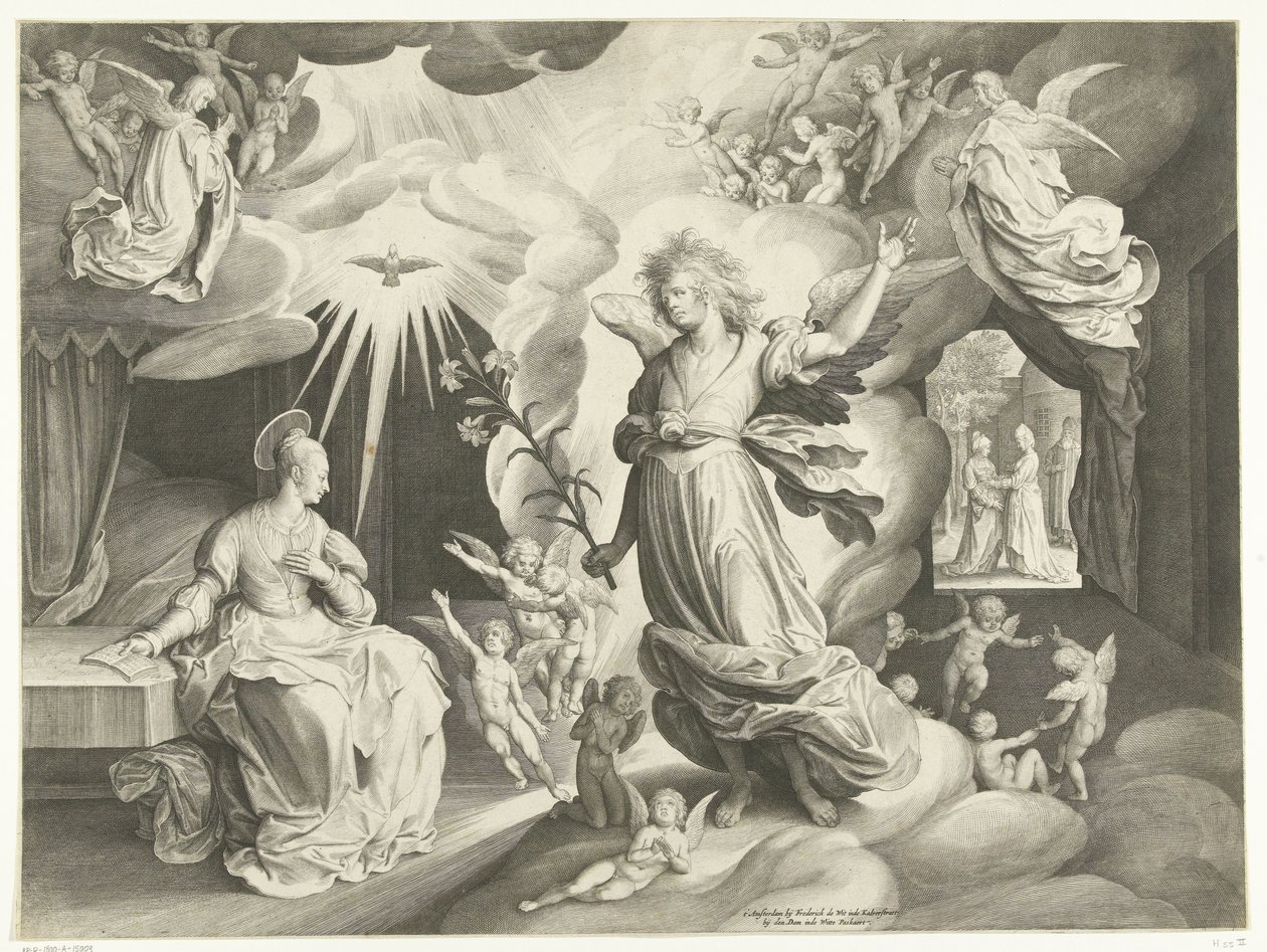 zwiastowanie autorstwa Nicolaes de Bruyn