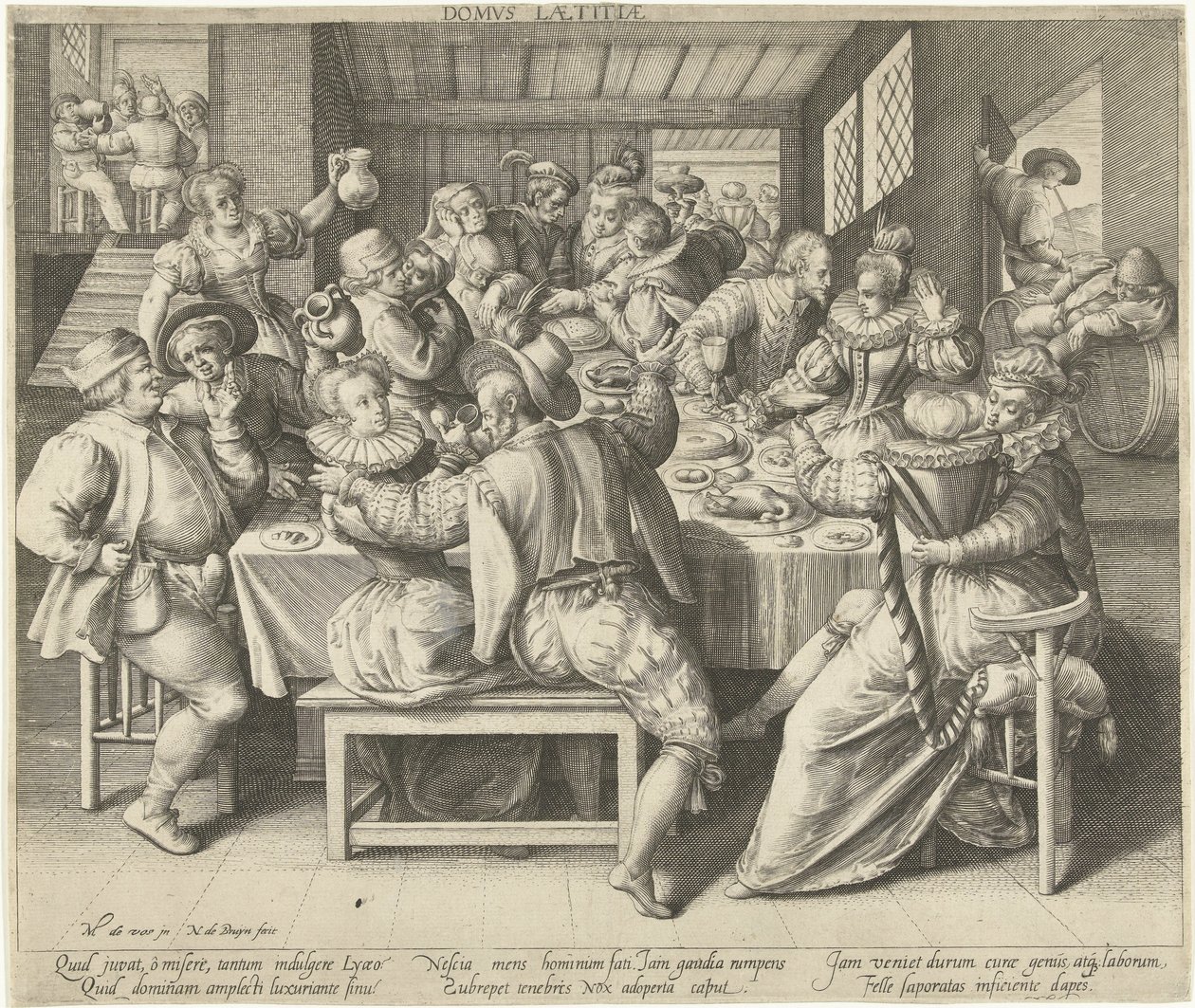 Een huis volfestrumoer Dom Radości (tytuł na obiekcie) autorstwa Nicolaes de Bruyn