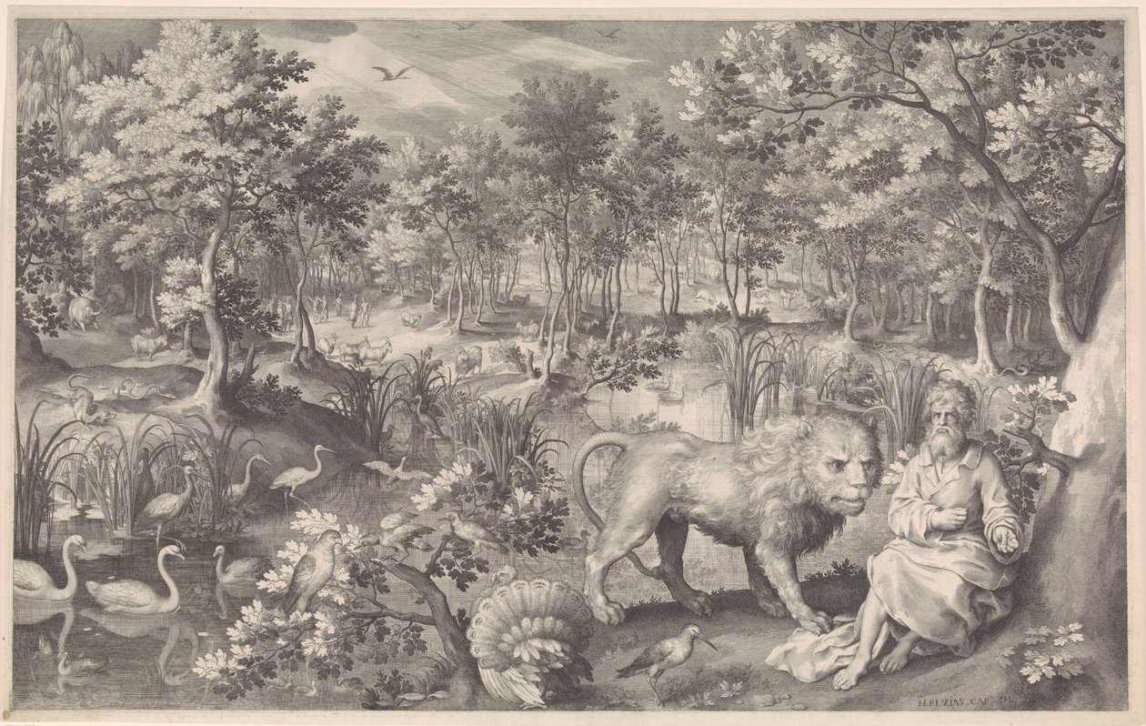 Jeremiasz na pustyni” autorstwa Nicolaes de Bruyn