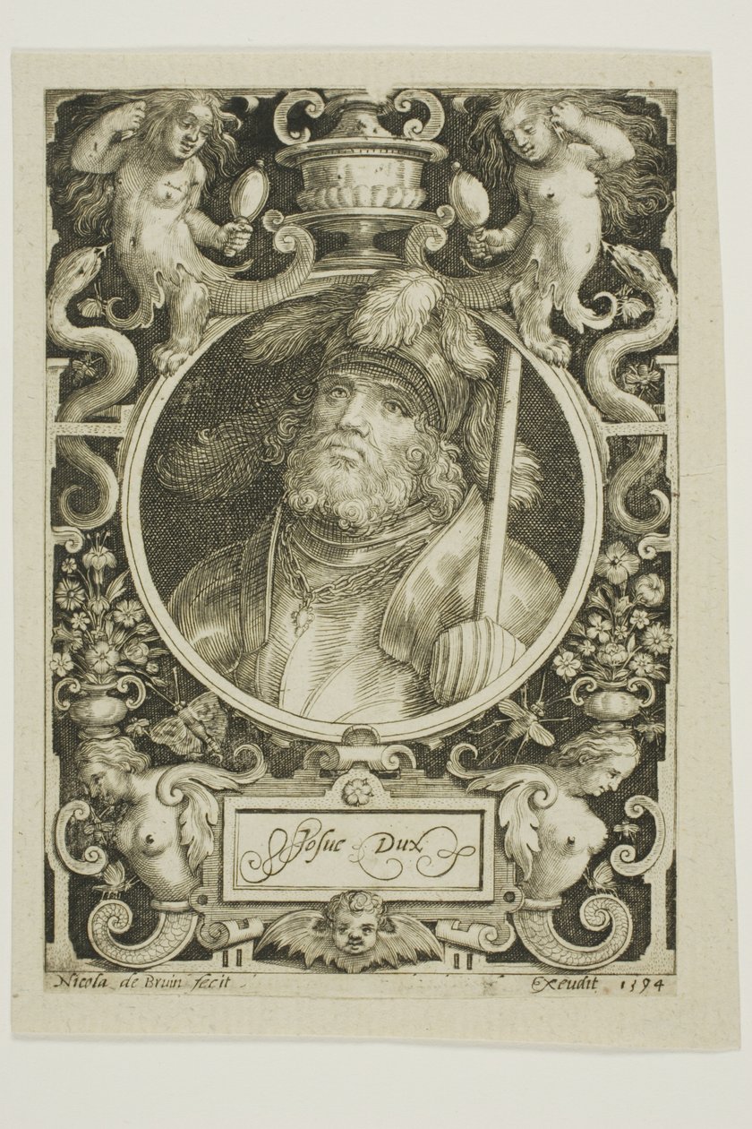 Jozue, płyta czwarta z The Nine Worthies autorstwa Nicolaes de Bruyn