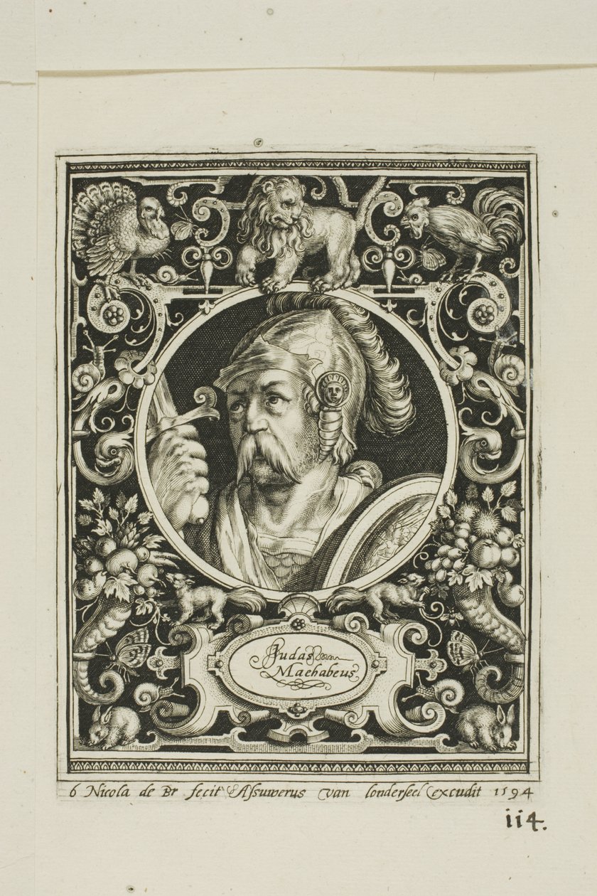 Judas Macabee, płyta szósta z The Nine Worthies autorstwa Nicolaes de Bruyn