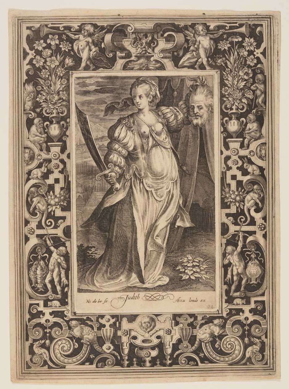 Judith, płyta szósta z The Nine Worthies autorstwa Nicolaes de Bruyn