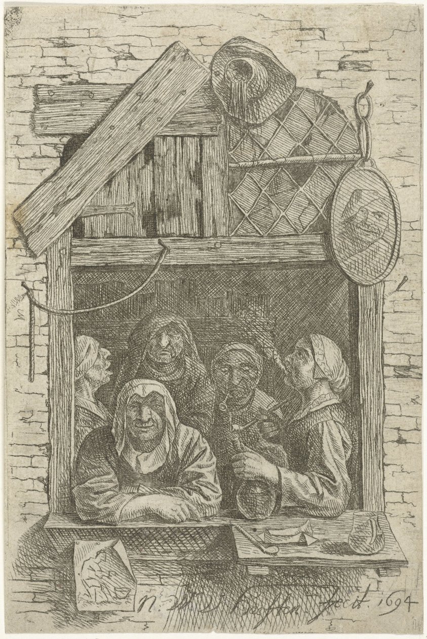 Pięć kobiet w oknie autorstwa Nicolaes van Haeften
