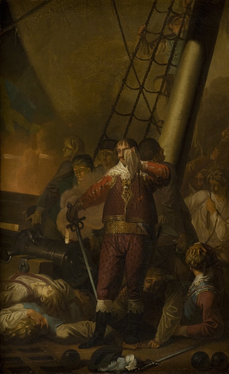 Christian IV na pokładzie swojego flagowego statku „The Trinity” autorstwa Nicolai Abildgaard