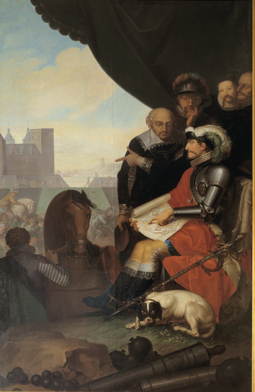 Frederik II buduje zamek Kronborg w Elsinore autorstwa Nicolai Abildgaard