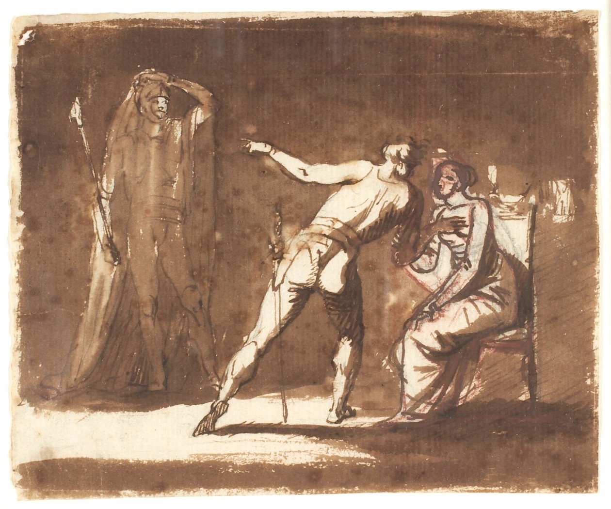 Hamlet z matką autorstwa Nicolai Abildgaard