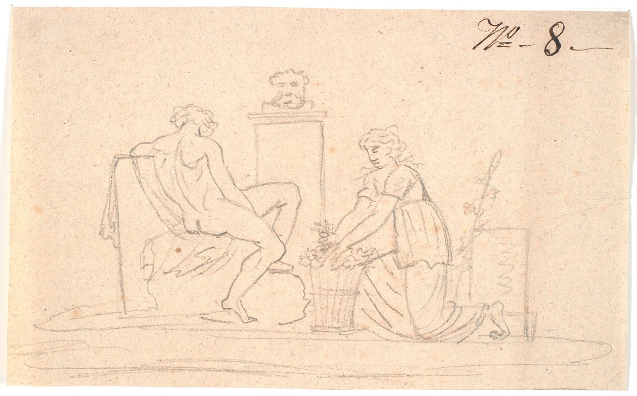 Scena z dwiema postaciami autorstwa Nicolai Abildgaard