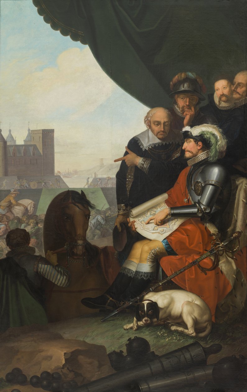 Fryderyk II buduje zamek Kronborg, 1781-1782. autorstwa Nicolai Abraham Abildgaard