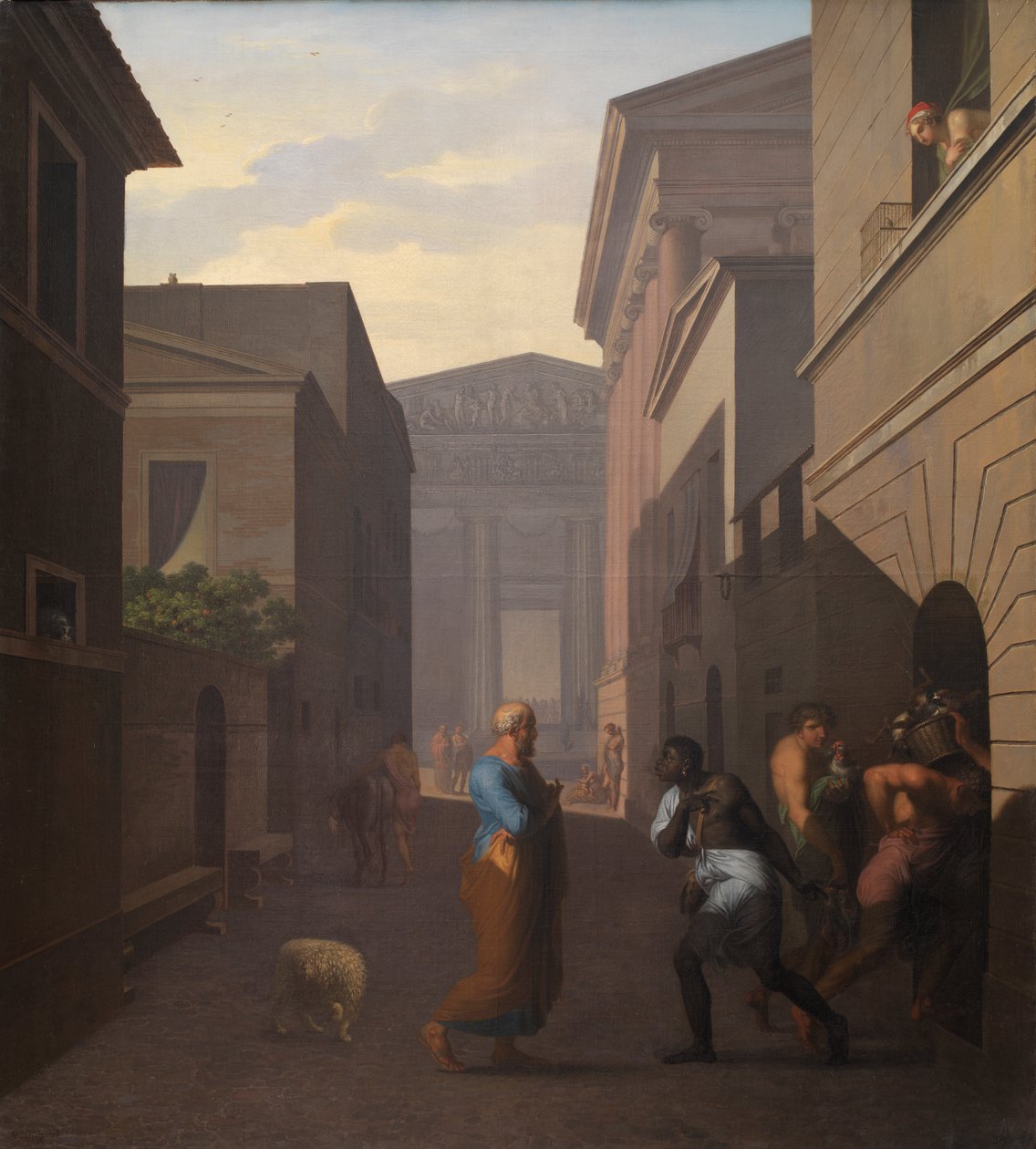 Simo i jego była niewolnica Sosia, 1803 autorstwa Nicolai Abraham Abildgaard