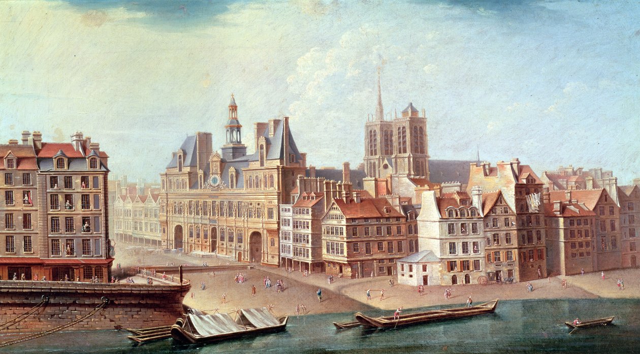 Place de Greve w 1750 autorstwa Nicolas Raguenet