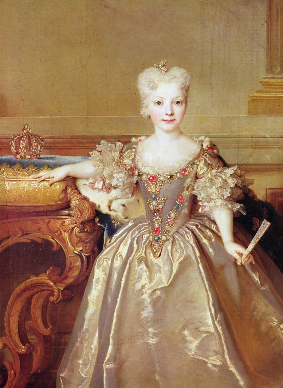 Infantka Maria Ana Victoria de Borbón, 1724 (szczegóły 38777) autorstwa Nicolas de Largillière