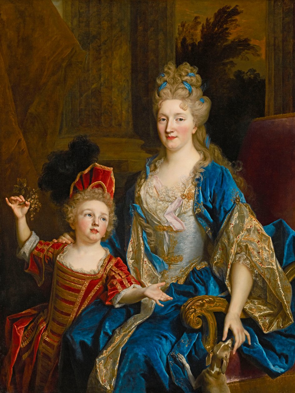 Portret Katarzyny Coustard, markizy Castelnau, z synem Leonorem, ok. 1699 autorstwa Nicolas de Largillière