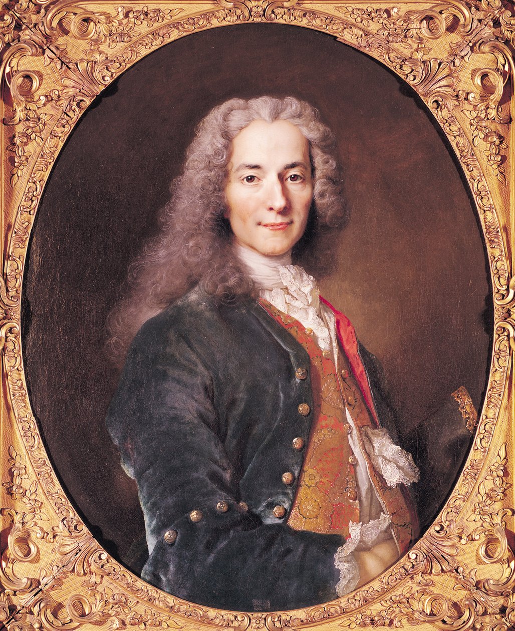 Portret Woltera (1694-1778) lat 23, 1728 autorstwa Nicolas de Largillière