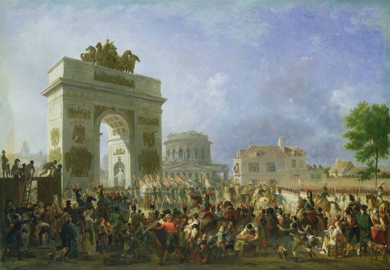 Wjazd Gwardii Cesarskiej do Paryża przy Barriere de Pantin, 25 listopada 1807, 1810 autorstwa Nicolas Antoine Taunay