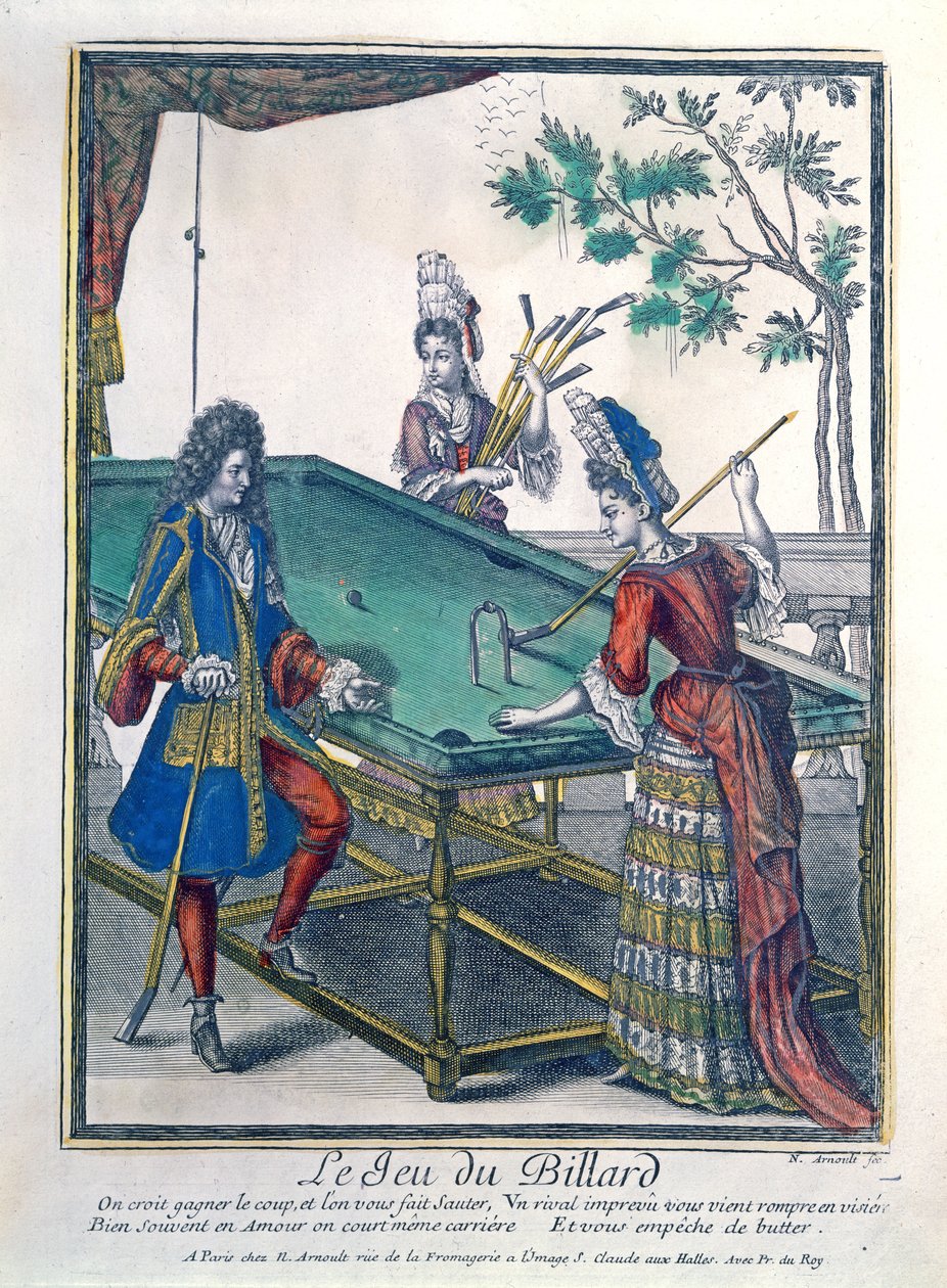 Gra w bilard, koniec XVII w. autorstwa Nicolas Arnoult