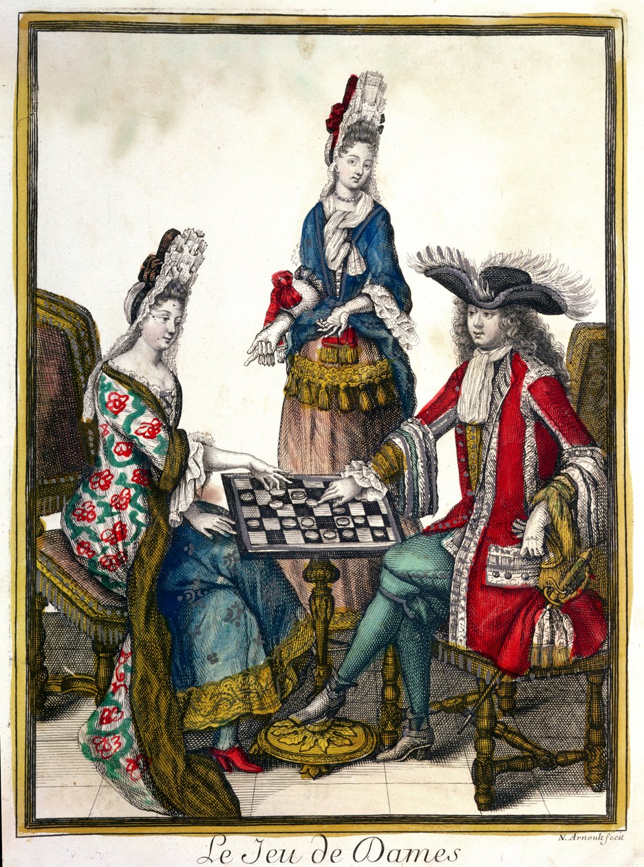 Le Jeu de Dames (Gra w przeciąganie liny), koniec XVII w. początek XVIII w. autorstwa Nicolas Arnoult