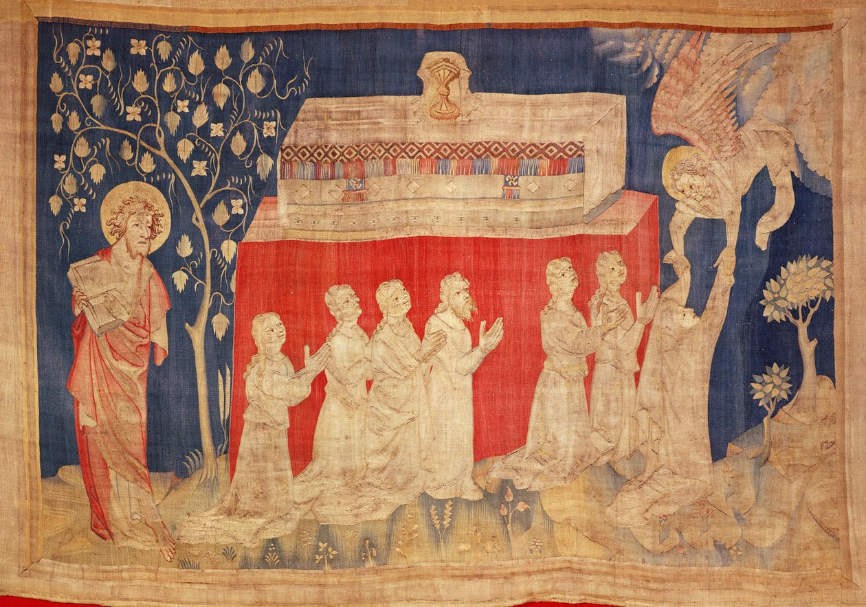 Dusze męczenników, z apokalipsy gobelinu gniewów, 1373-87 (gobelin) autorstwa Nicolas Bataille