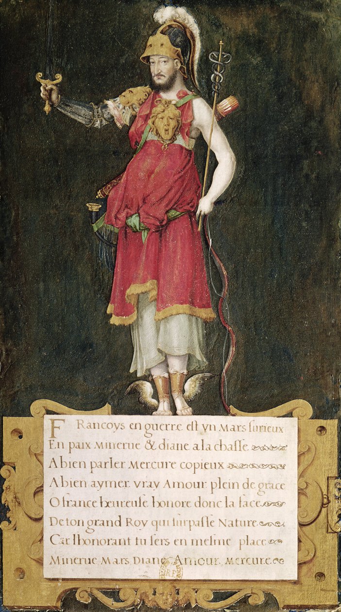 Franciszek I (1494-1547) jako bóstwo złożone autorstwa Nicolas Belin