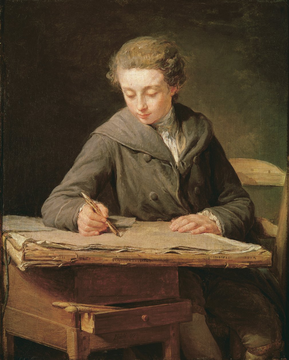 Młody rysownik, Carle Vernet, 1772 autorstwa Nicolas Bernard Lepicie