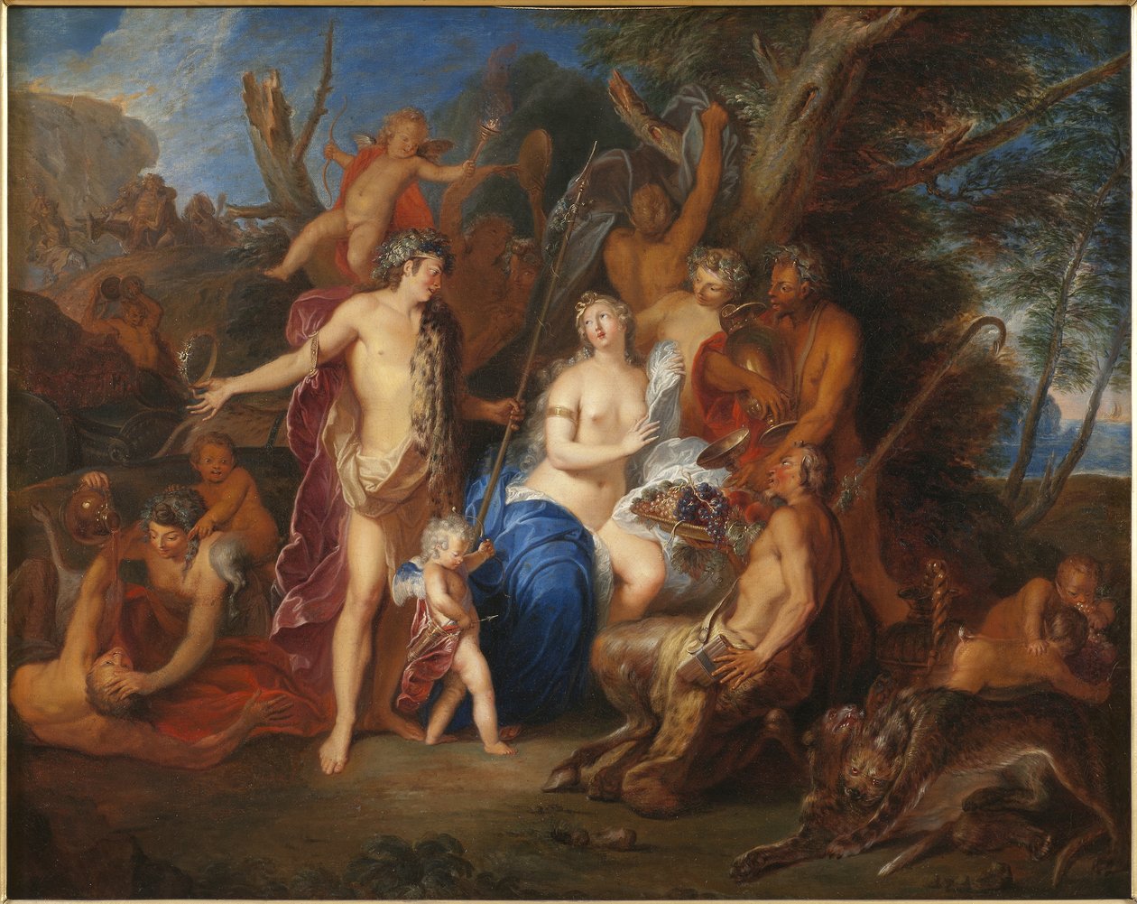Bachus i Ariadna, 1710-20 autorstwa Nicolas Bertin