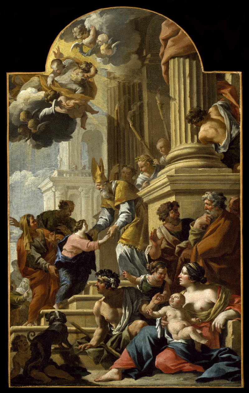 Ofiarowanie Dziewicy w Świątyni, 1639 autorstwa Nicolas Chaperon