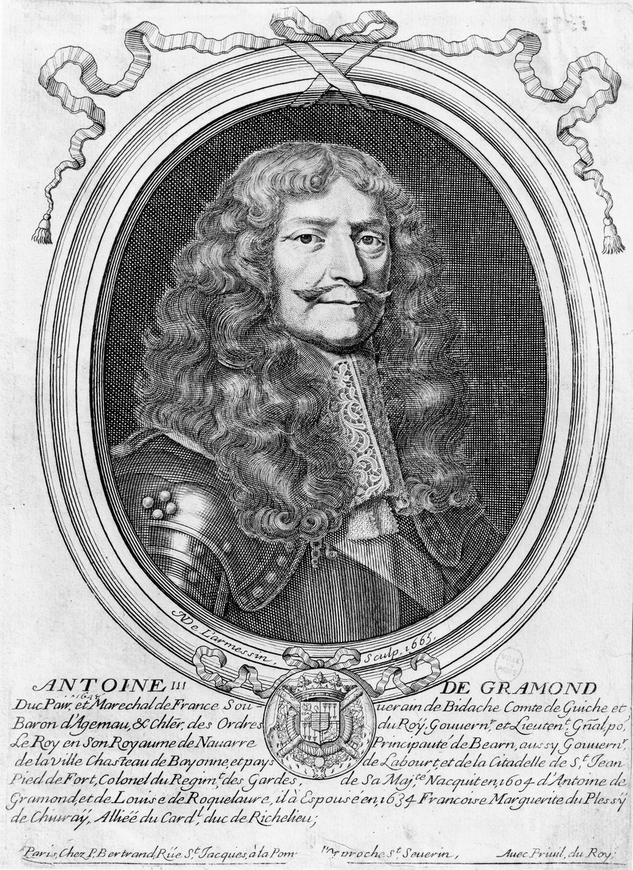 Portret Antoine III de Gramont (1604-78) 1665 autorstwa Nicolas II de Larmessin