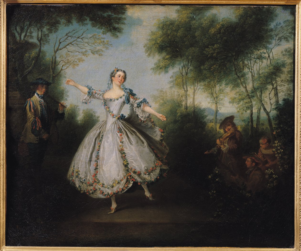 Marie-Anne Cuppi (1710-70) znana jako La Camargo, taniec, 1730 autorstwa Nicolas Lancret