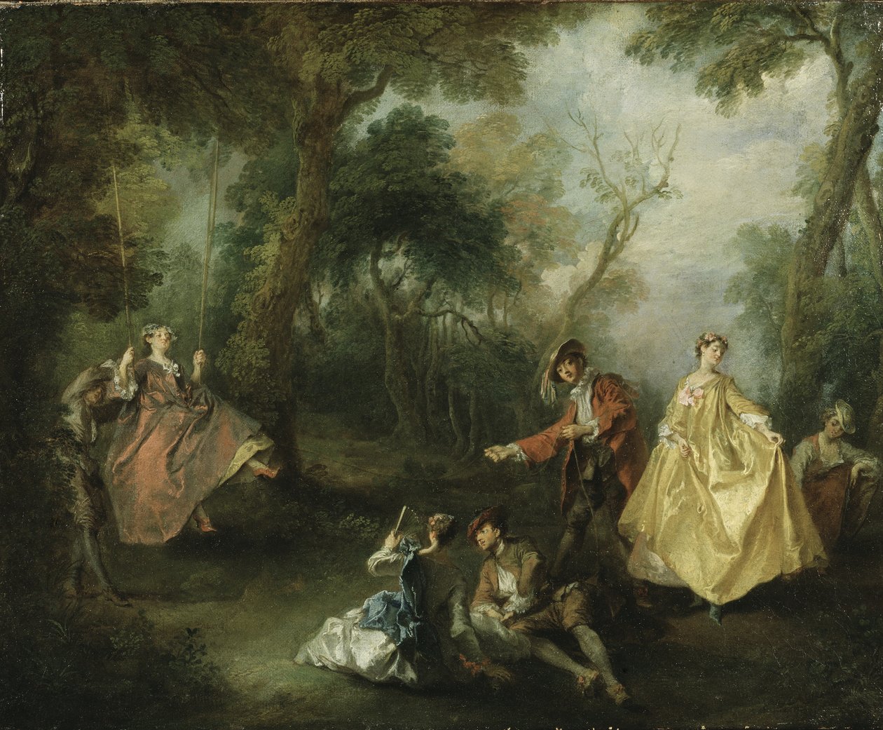 Huśtawka, 1729 autorstwa Nicolas Lancret