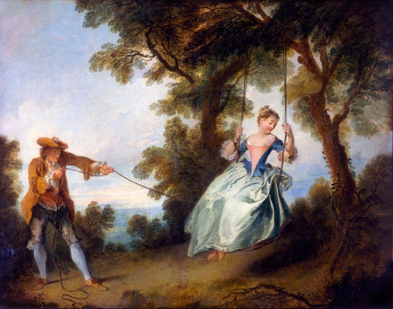 Huśtawka, 1730 r. autorstwa Nicolas Lancret