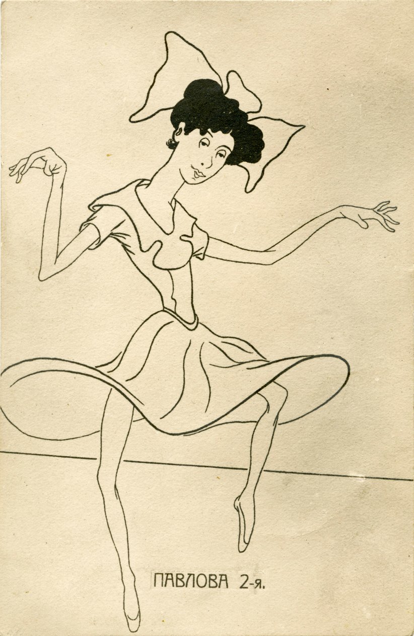 Anna Pavlova - karykatura autorstwa Nicolas Legat