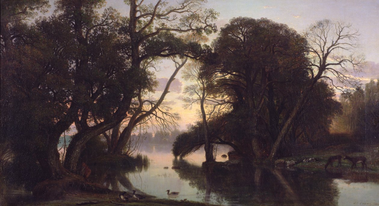 Jesienny wieczór, 1852 autorstwa Nicolas Louis Cabat