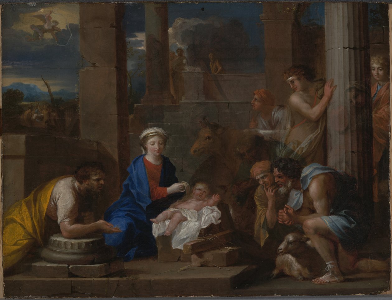 Adoracja pasterzy, ok. 1660-70 autorstwa Nicolas Pierre Loir