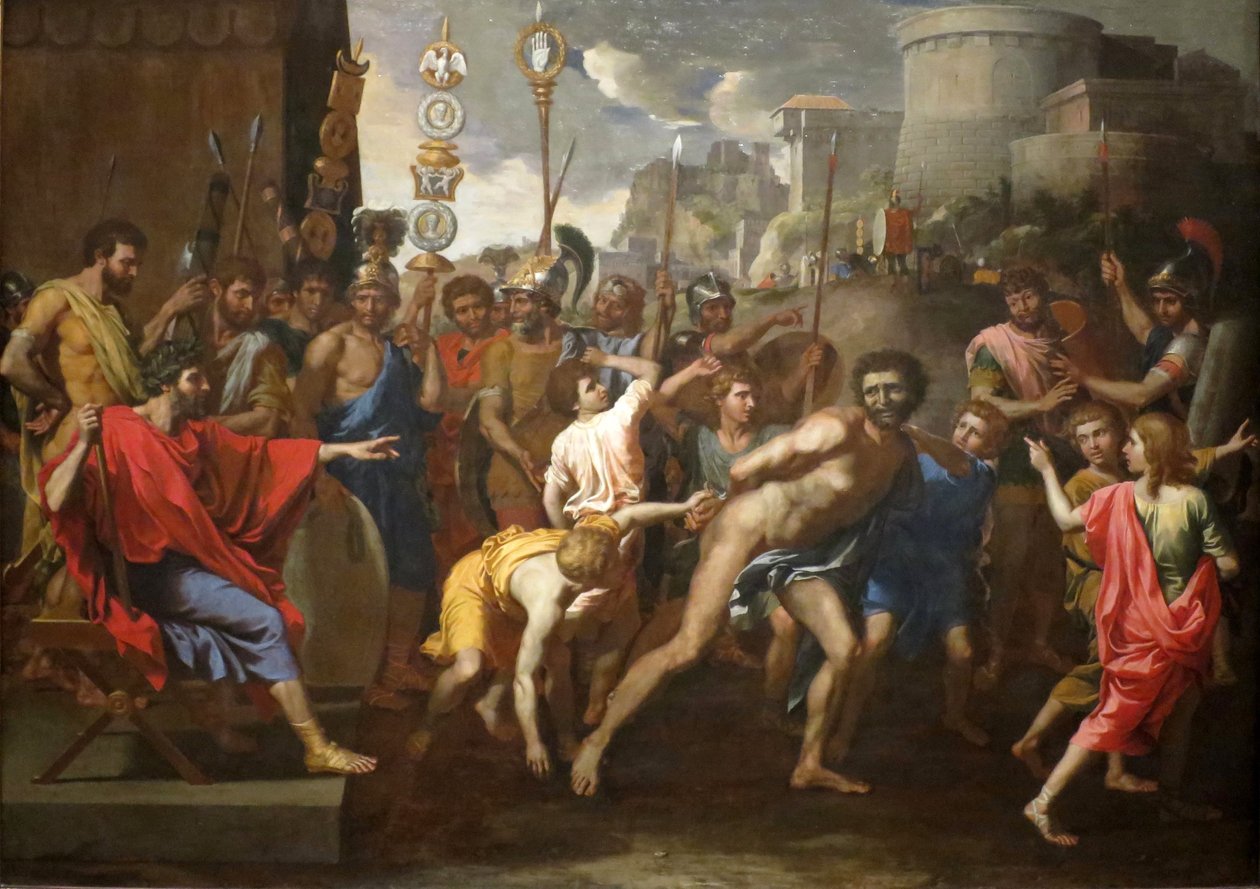 Camillus i nauczyciel Falerii autorstwa Nicolas Poussin