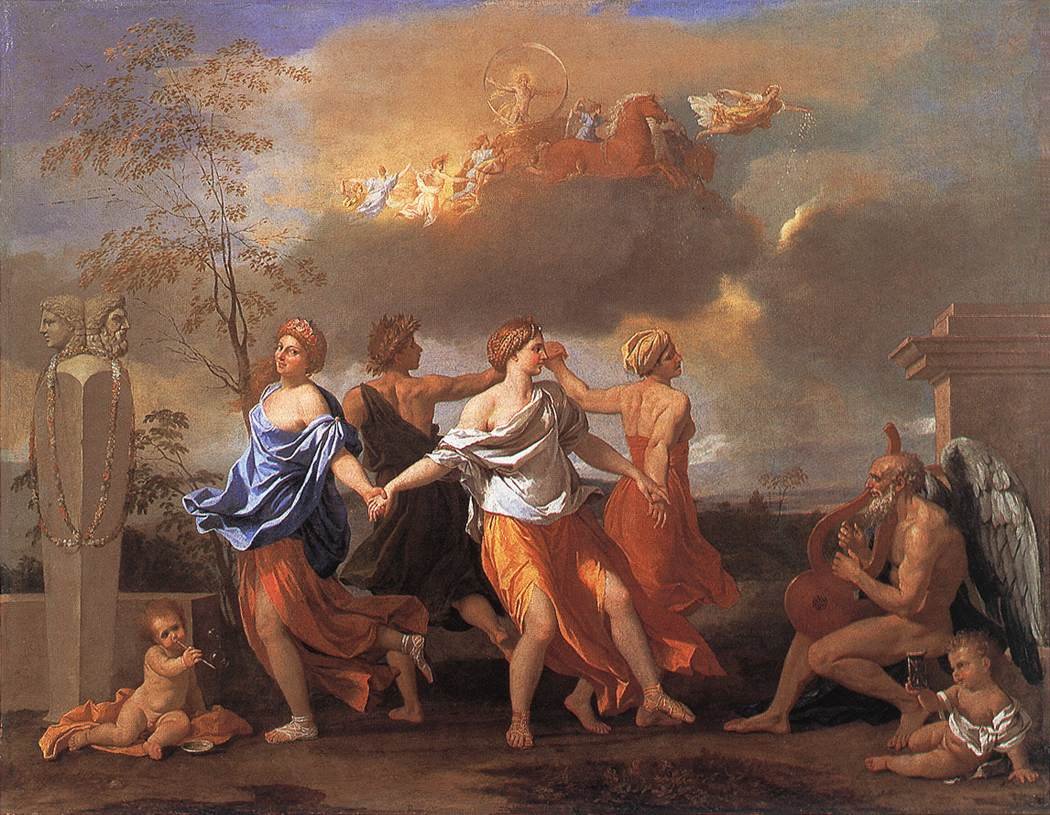 Taniec do muzyki czasu autorstwa Nicolas Poussin