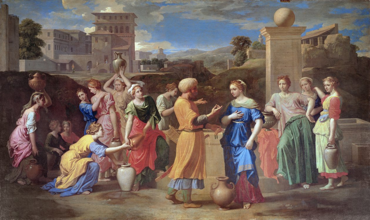 Eliezer i Rebeka, 1648 autorstwa Nicolas Poussin